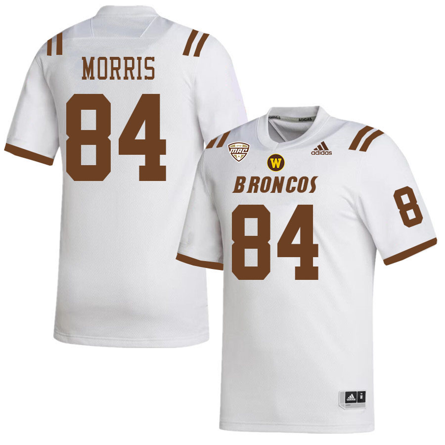 #84 Kadinn Morris Western Michigan Broncos College Football Jerseys Stitched-White